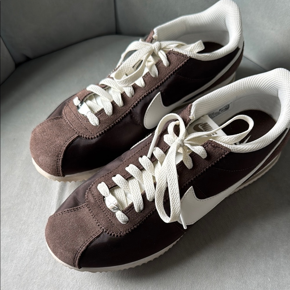Nike Brown and White Sneakers